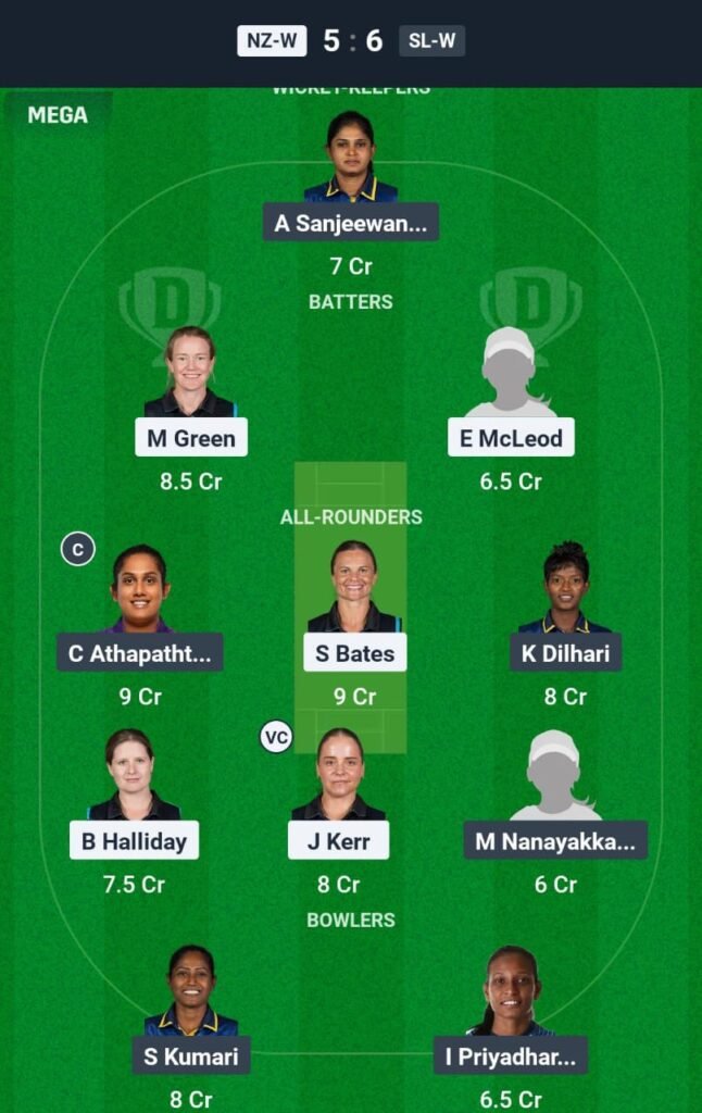 NZ-W VS SL-W 3rd t20i Dream11 Prediction Hindi