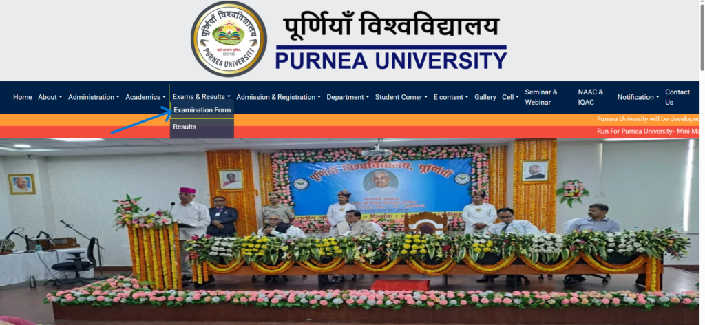 Purnea University Part 3 Exam Form 2022-25