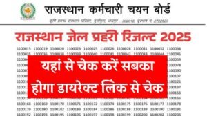 Rajasthan Jail Prahari Result 2025